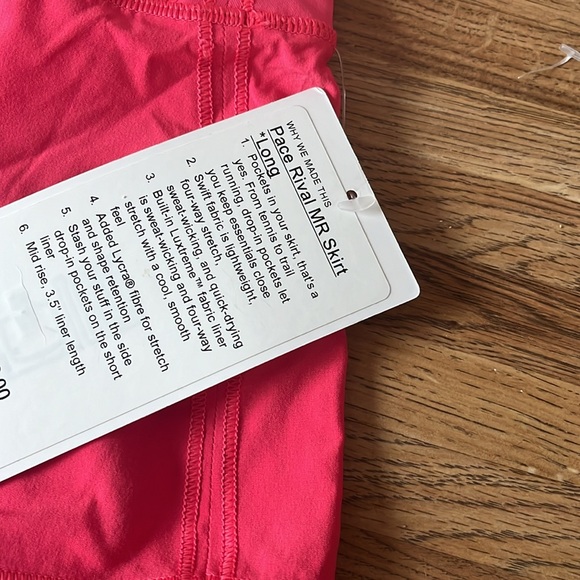 Lululemon pace rival skirt-long. New with tags and never worn! - Picture 2 of 4